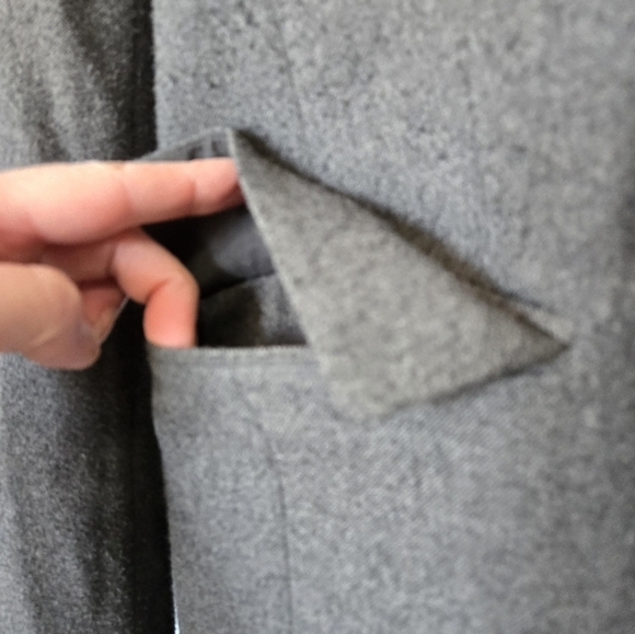 MICHAEL KORS Grey Loghtweight Long Blazer Coat. Size 8 - Picture 3 of 15